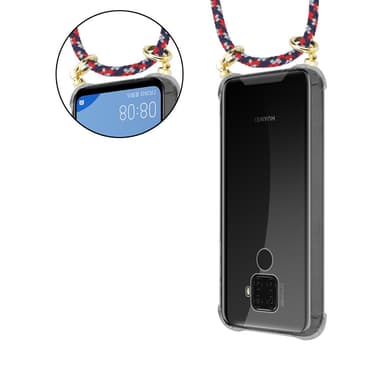 Huawei MATE 30 LITE Deksel med Halskjede (blå)