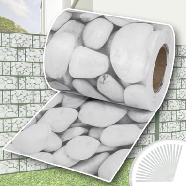 Pvc gjerde strimmel - 35 m,marmor grus
