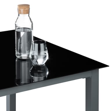 Aluminium hagebord med stoler - Hagemøbler 4+1 - mørkegrå
