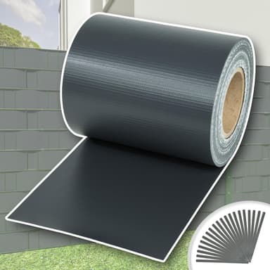 Pvc gjerde strimmel - 35 m,antrasitt