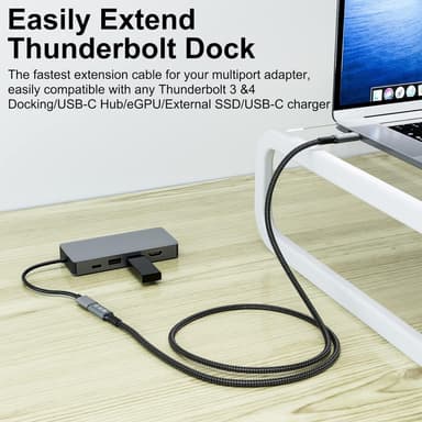 NÖRDIC USB 4 skjøtekabel 1m 40Gbps 240W 8K60Hz