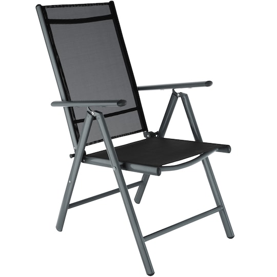 Aluminium hagebord med stoler - Hagemøbler 4+1 - mørkegrå