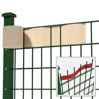 Pvc gjerde strimmel - 35 m,krem