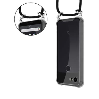 Google PIXEL 3A XL Deksel med Halskjede (svart)