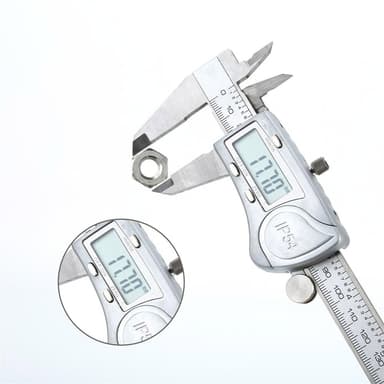 Digital Caliper 150mm/6 tommer IPX54 vanntett (sølv)