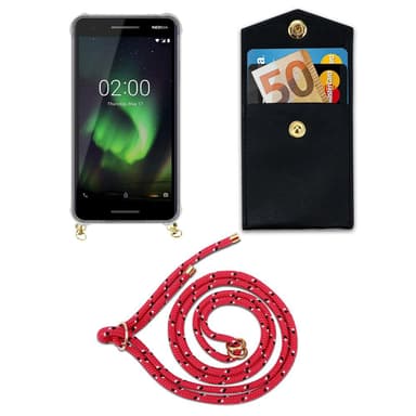 Nokia 2.1 deksel med Halskjede (rosa)