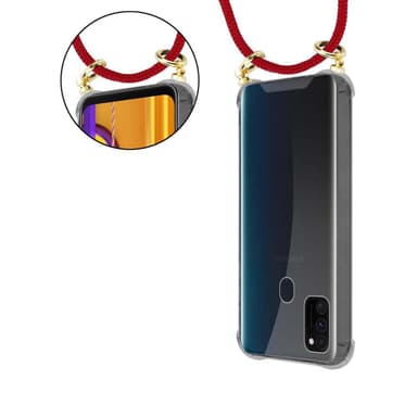 Samsung Galaxy M21 / M30s Deksel med Halskjede (rød)