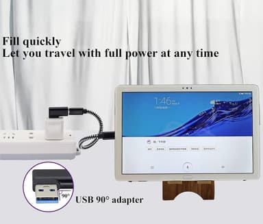 NÖRDIC USB-C hunn til USB-A hannvinklet adapter 90 grader