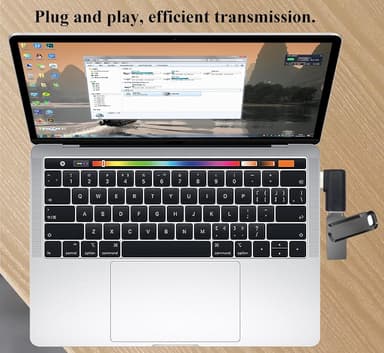 NÖRDIC USB-C hunn til USB-A hannvinklet adapter 90 grader
