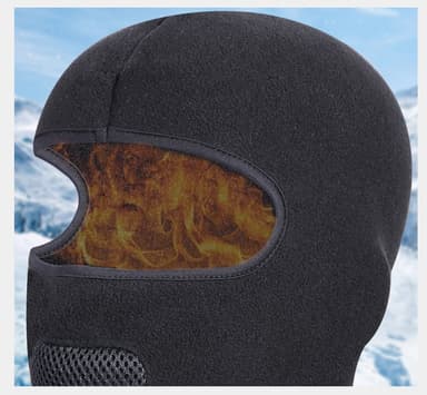 Vinter balaclava hettehatt ansiktsmaske, skimaske, ansiktsdeksel Sort