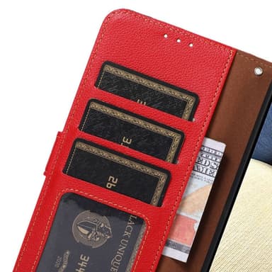 Motorola Moto G84 5G KHAZNEH Lommebok-deksel - Rød/Svart