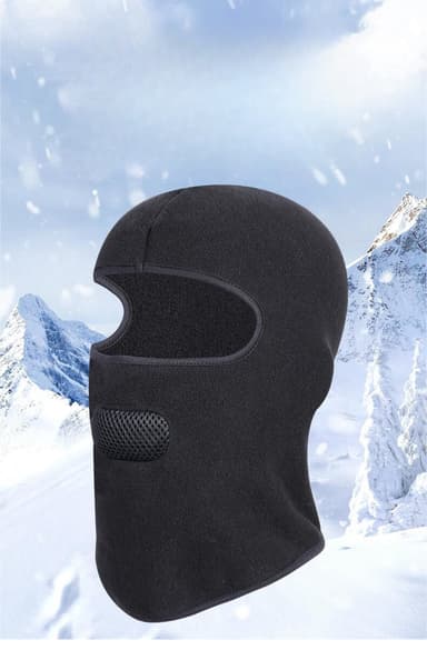 Vinter balaclava hettehatt ansiktsmaske, skimaske, ansiktsdeksel Sort