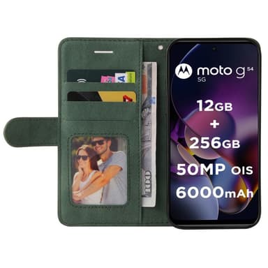 KT Lommebok-deksel til Motorola Moto G54 - Grønn