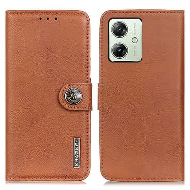 KHAZNEH Motorola Moto G54 Lommebok-deksel - Brun