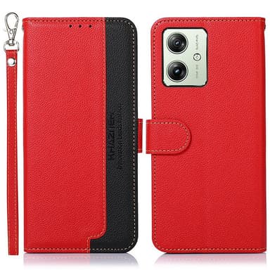 Motorola Moto G54 5G KHAZNEH Lommebok-deksel - Rød/Svart