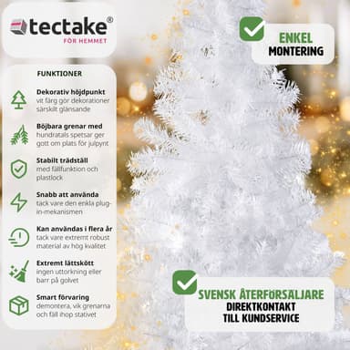 Kunstig juletre med fot - 150 cm