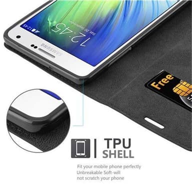Samsung Galaxy A7 2015 lommebokdeksel case (svart)