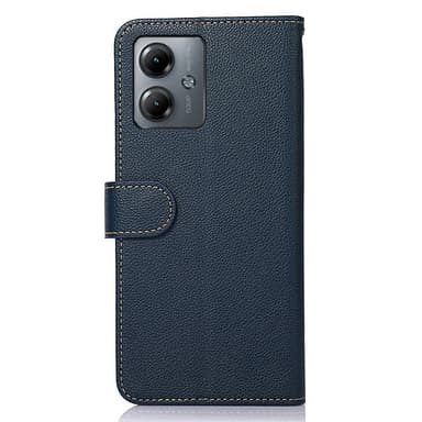 Motorola Moto G14 KHAZNEH Lommebok-deksel - Blå/Brun