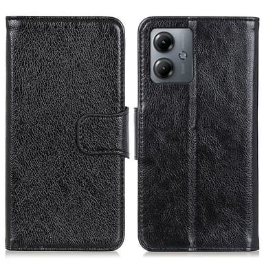 Motorola Moto G14 Lommebok-deksel Teksturert Split - Svart
