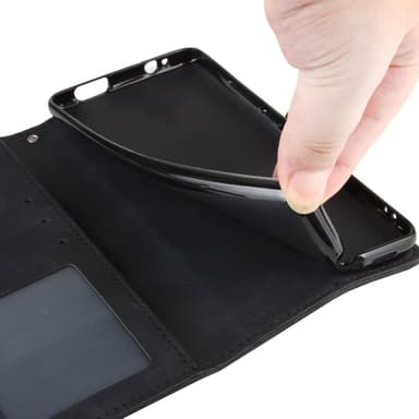 Motorola Moto G14 Lommebok-deksel med Kortholder - Svart