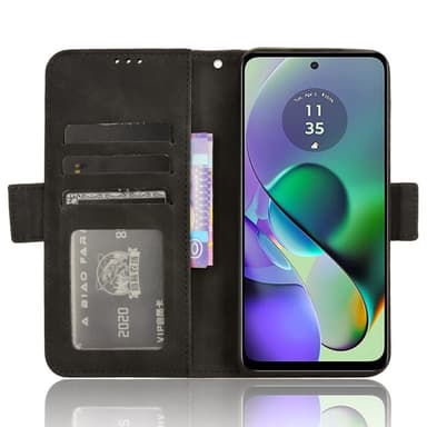 Motorola Moto G54 5G Lommebok-deksel med Kortholder - Svart