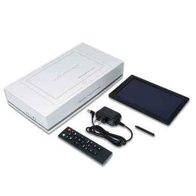 INF Digital fotoramme for video, musikk, foto 7 tommers IPS-skjerm 1024×600 Sort