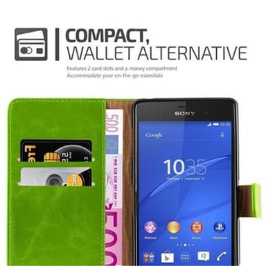 Sony Xperia Z3 lommebokdeksel etui (grønn)