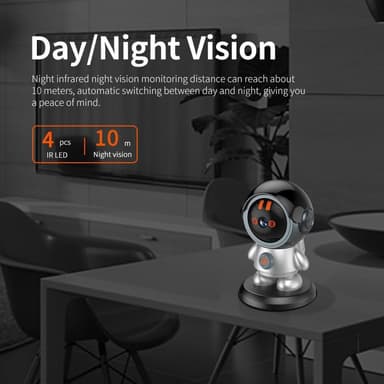 ESCAM Kameraovervåking Robotman WiFi IP-kamera Hjemmesikkerhet