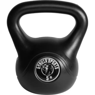 Gorilla Sports Kettlebell GS svart 5 kg