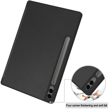 Slim Fit Dekseldeksel til Samsung Galaxy Tab S9 FE+/Tab S9+ - Svart