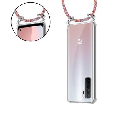 Huawei NOVA 7 SE Deksel med Halskjede (rød)
