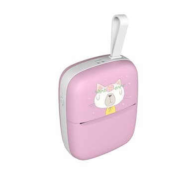 Trådløs Bluetooth mini termisk skriver for journal, notater, memo, bilde Rosa