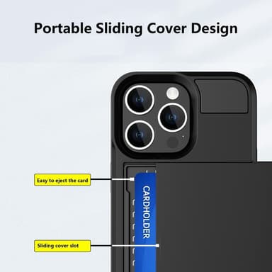 Til iPhone 15 Pro Max Deksel med Kortholder