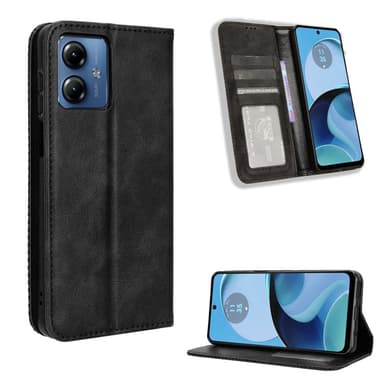 Motorola Moto G14 Lommebok-deksel Eksklusiv Svart