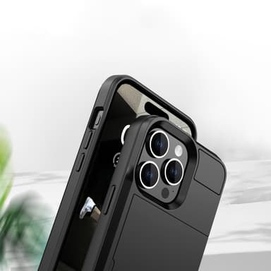 Til iPhone 15 Pro Max Deksel med Kortholder