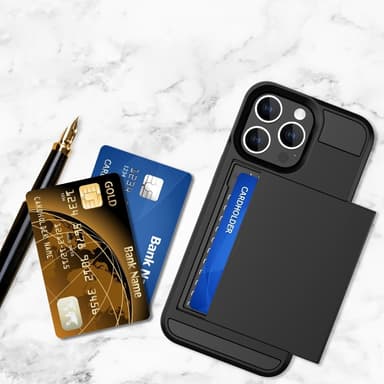 Til iPhone 15 Pro Max Deksel med Kortholder
