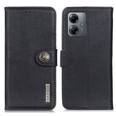 KHAZNEH Motorola Moto G14 Lommebok-deksel - Svart
