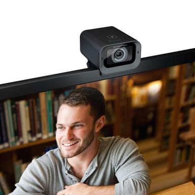 NÖRDIC USB Webcam Full HD 2K 30fps 4MP med autofokus, stativ og mikrofon