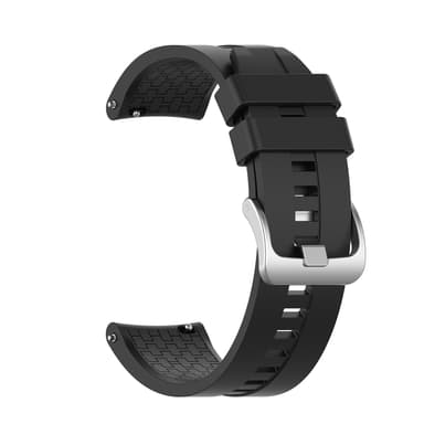 INF 22 mm silikon klokkerem for for Huawei Watch GT 2 46 mm, Samsung/Huami Sort