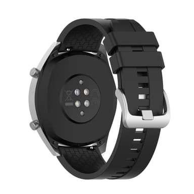INF 22 mm silikon klokkerem for for Huawei Watch GT 2 46 mm, Samsung/Huami Sort