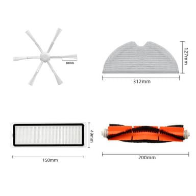 7 deler tilbehør Xiaomi Mi Robot Vacuum-Mop 2C/STYTJ03ZHM/1C/STYTJ01ZHM//F9