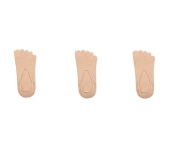 Tåsokker Low Cut Beige 3 Par 36 2/3-38 2/3