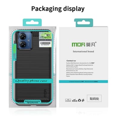 MOFI Motorola Moto G14 Karbonfiber Deksel - Svart