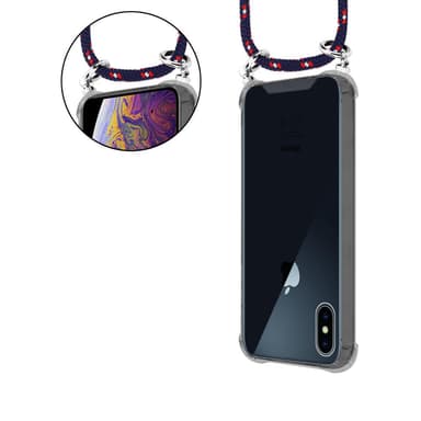 iPhone XS MAX Deksel med Halskjede (blå)
