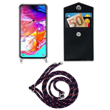 Samsung Galaxy A70 / A70s Deksel med Halskjede (blå)