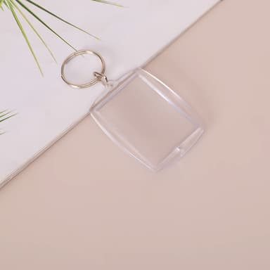 INF Gjennomsiktig 25-delt sett med nøkkelring med fotoramme med delt ringdrakt Gjennomsiktig 3,2x4,6 cm 3
