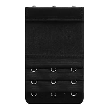 Komfortabel elastisk BH-forlenger BH-lukking-forlengelse 3 rader 3 kroker 6-pak Svart / Mørk beige