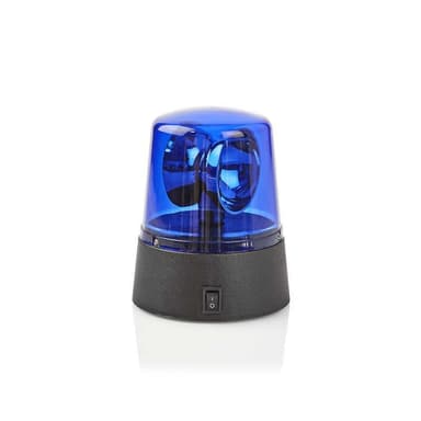 Fun Emergency LED lys | Batteri drevet | 4.5 V DC | 0.4 W | 3x AA/LR6 | 9.2 cm | LED | Antall LED`s: 1 LED's | Lysfarge: Blå | On / Off | Plast | Blå / Sort