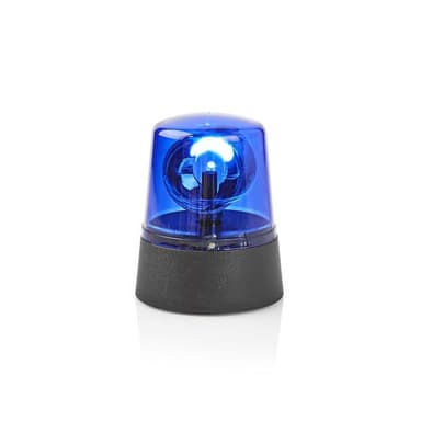 Fun Emergency LED lys | Batteri drevet | 4.5 V DC | 0.4 W | 3x AA/LR6 | 9.2 cm | LED | Antall LED`s: 1 LED's | Lysfarge: Blå | On / Off | Plast | Blå / Sort