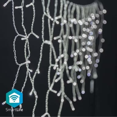 Nedis SmartLife Julelys | Istapp | Wi-Fi | Kald Hvit | 240 LED's | 5.00 m | Android™ / IOS
